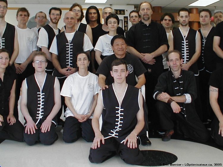 Sifu Denis Shink, master Victor Sheng Lung Fu, ainsi qu'Éric Bernier (LOptimisateur).